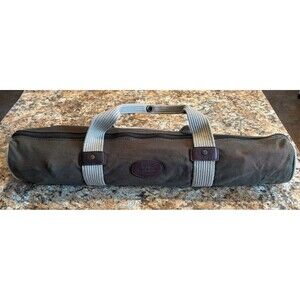 Vintage Brookstone Heritage BBQ Grill Tool Set | Unused with Green Canvas Bag